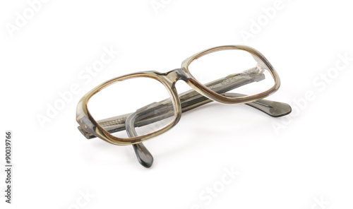 eyesight glasses on white background