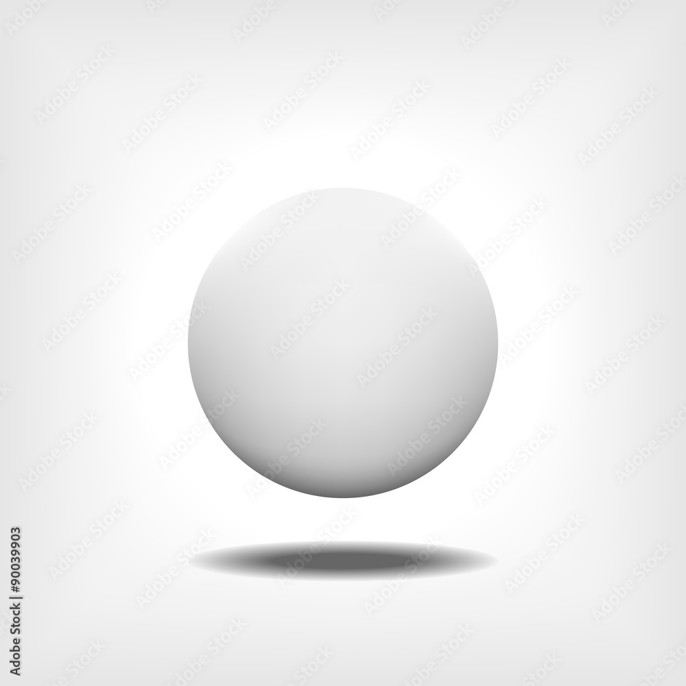 Vector white sphere