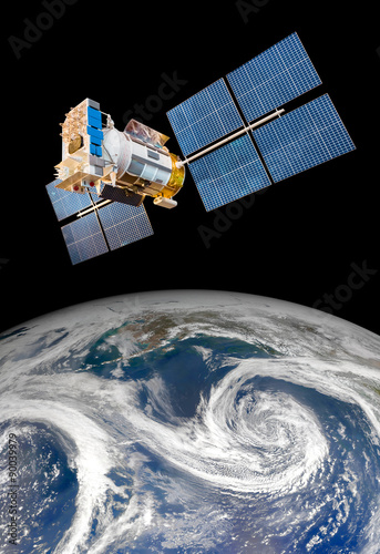 Space satellite over the planet earth #90039979