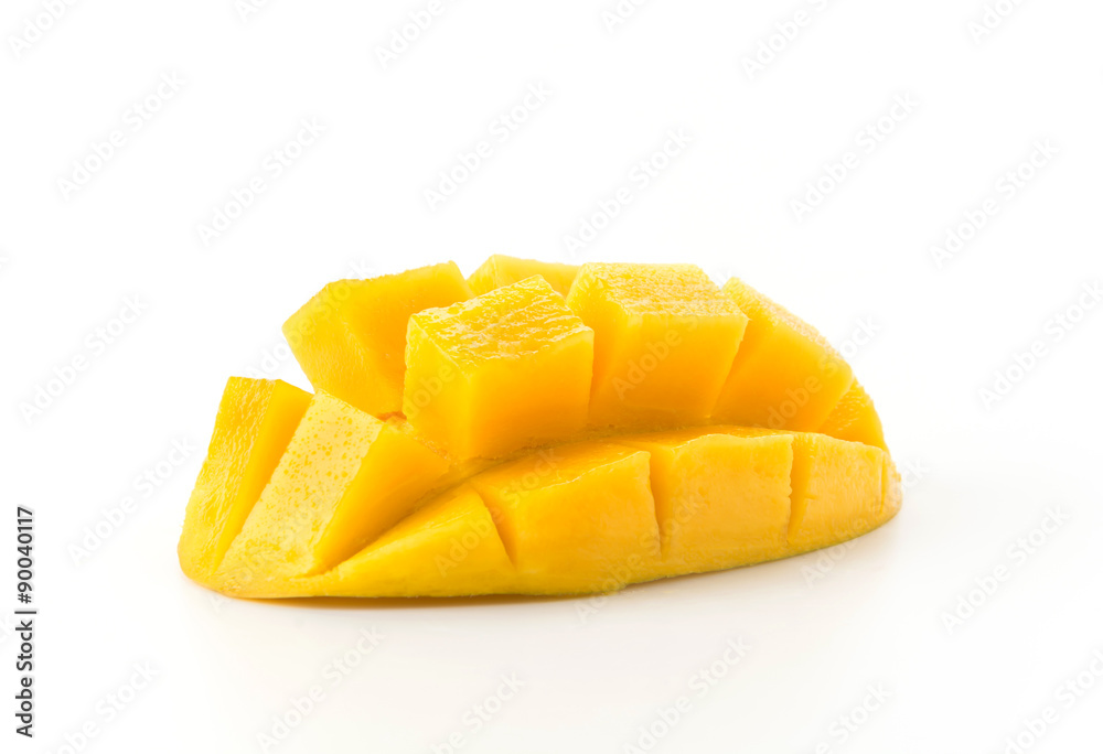 fresh mango on white background