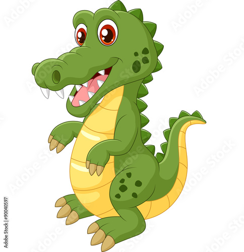 Cartoon cute crocodile 