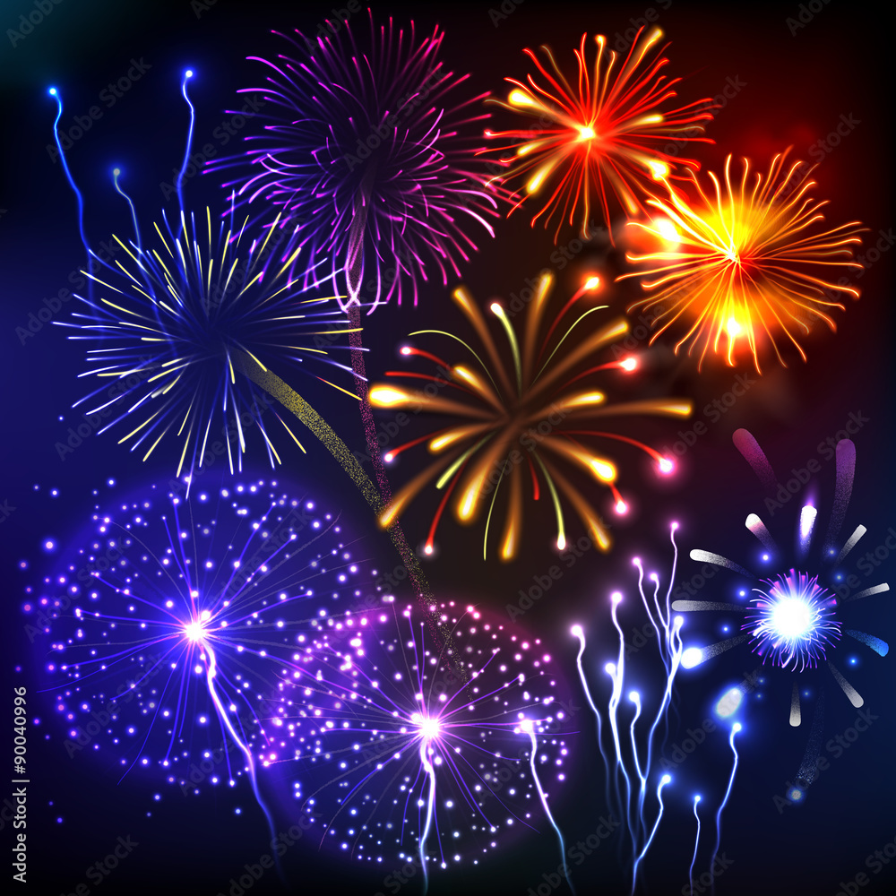 Fototapeta premium Fireworks Show Background