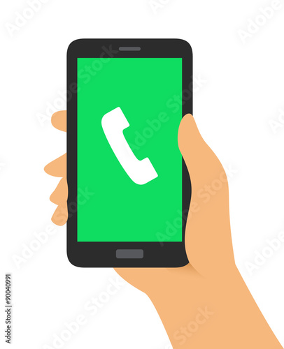 Hand Holding Phone Call Icon