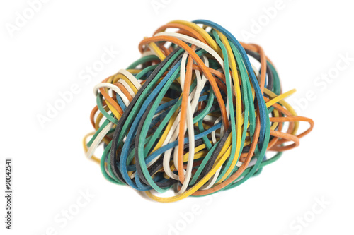 Colored rubber bands photo