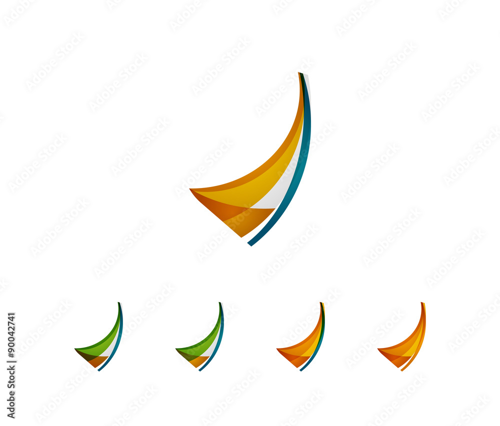 Set of protection shield logo concepts Set of protection shield logo concepts