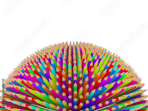 3d colorful pencils background