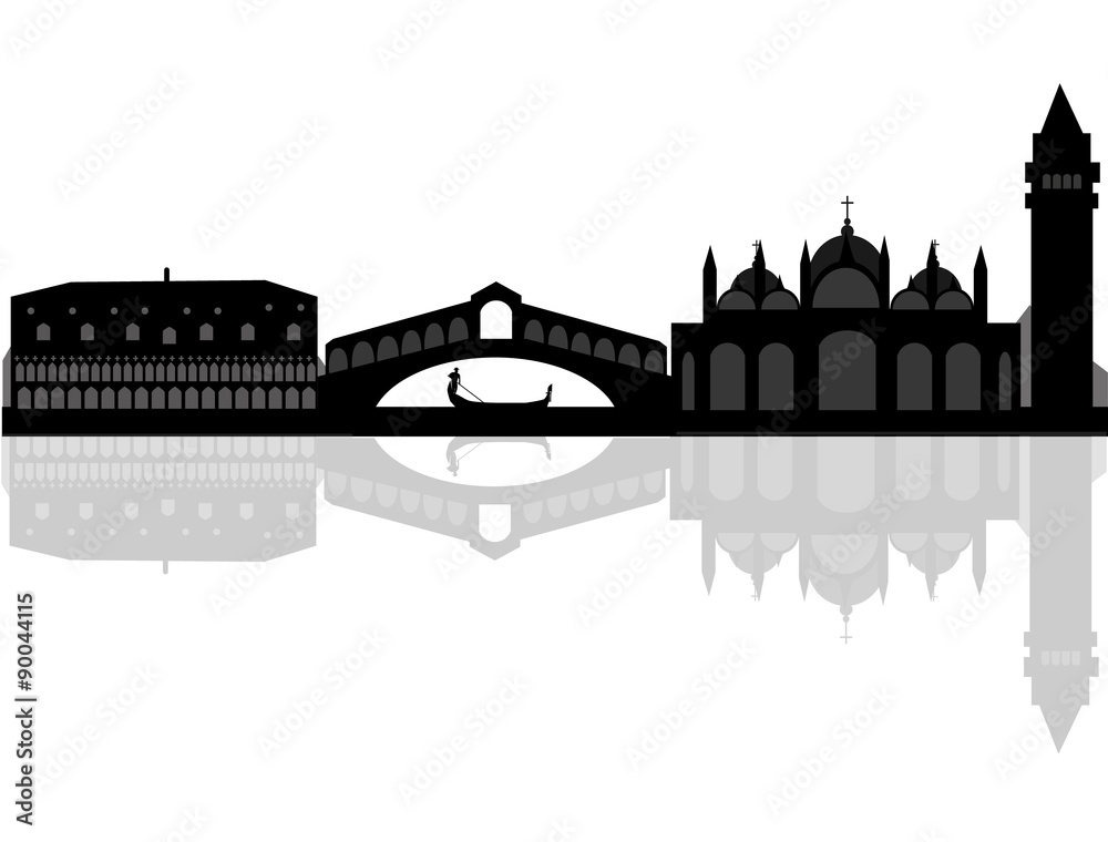 Fototapeta premium silhouette venice