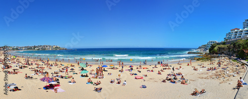 View of Bondi Beach in summer in Sydney, Australia. © Javen