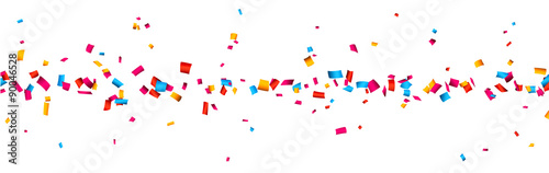 Confetti celebration banner.