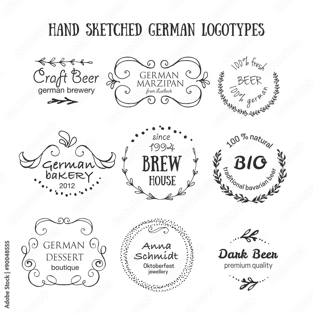 German vintage badges and icons