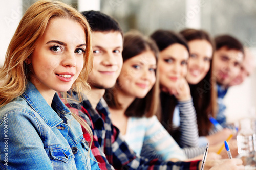Group of students sitting i...