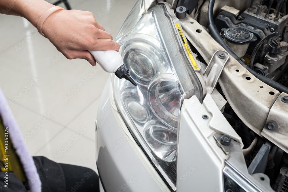 Obraz premium Headlight polishing series