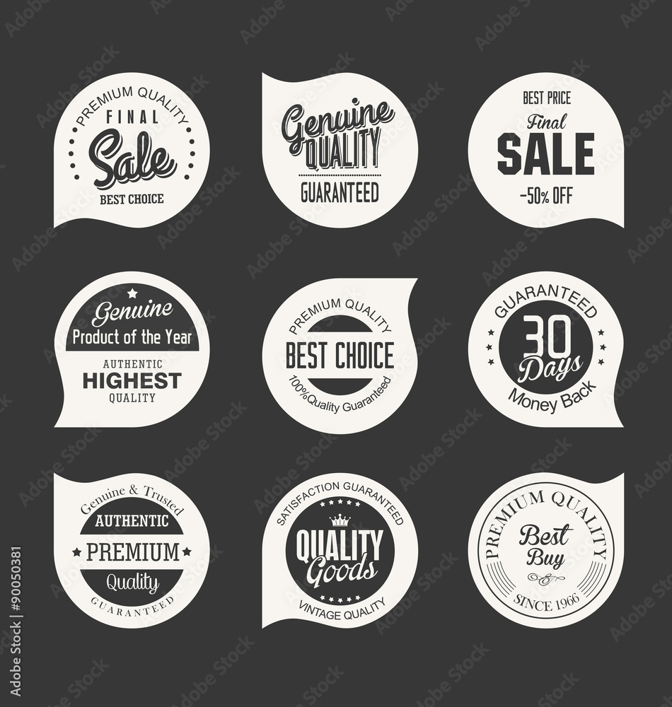 Modern badges collection Modern badges collection