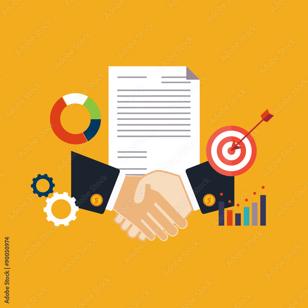 Deal, shaking hands vector illustration Deal, shaking hands vector illustration
