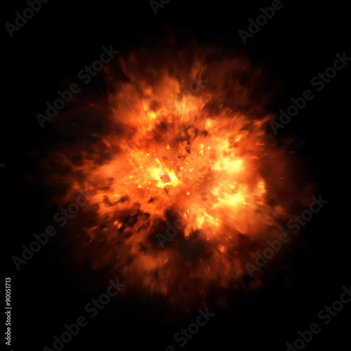 Canvas Print explosion fire