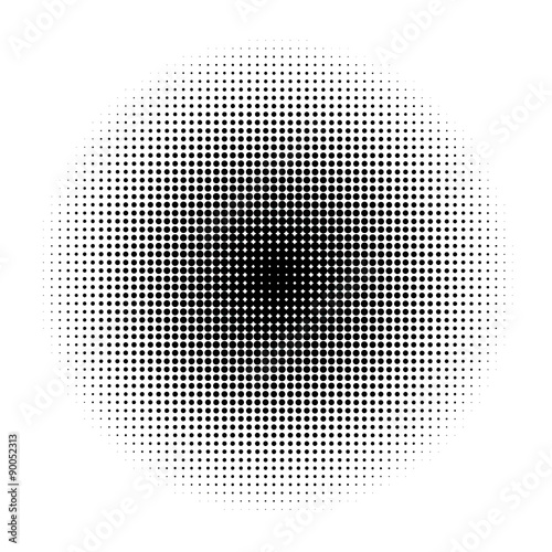 Dotted radial halftone background