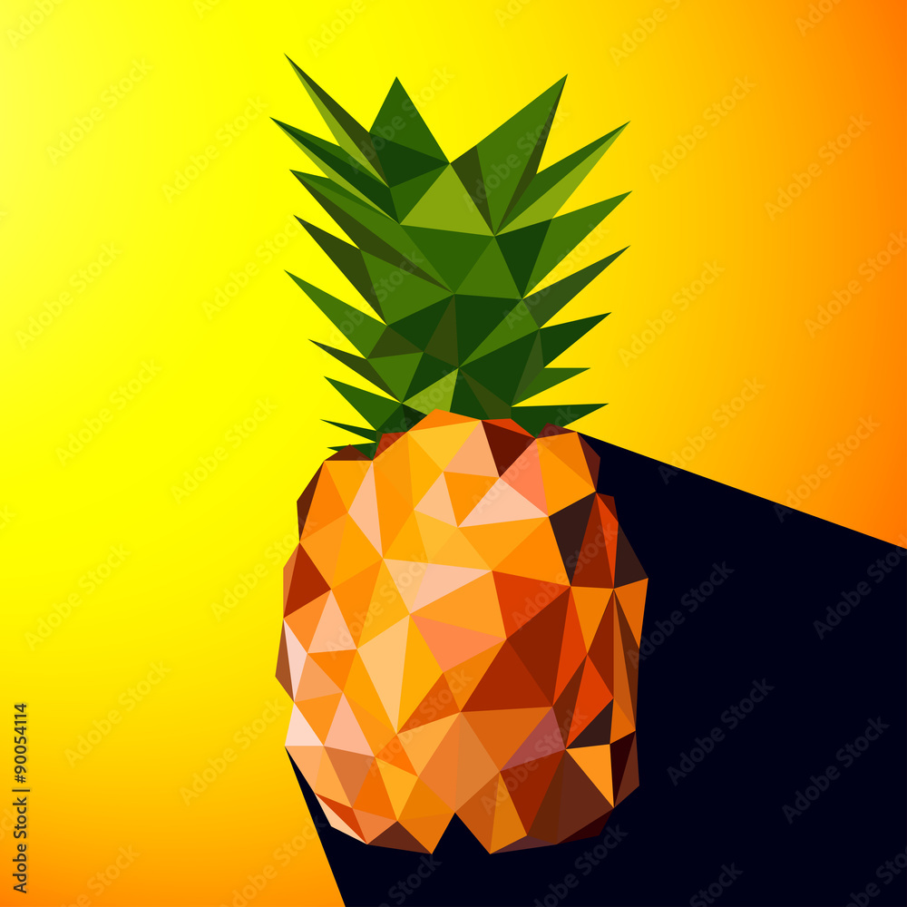 Naklejka Wektorowa ilustracja ananas