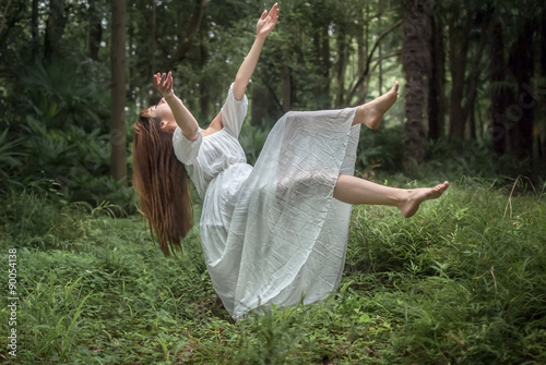 Photography Floating Girl in the Forest