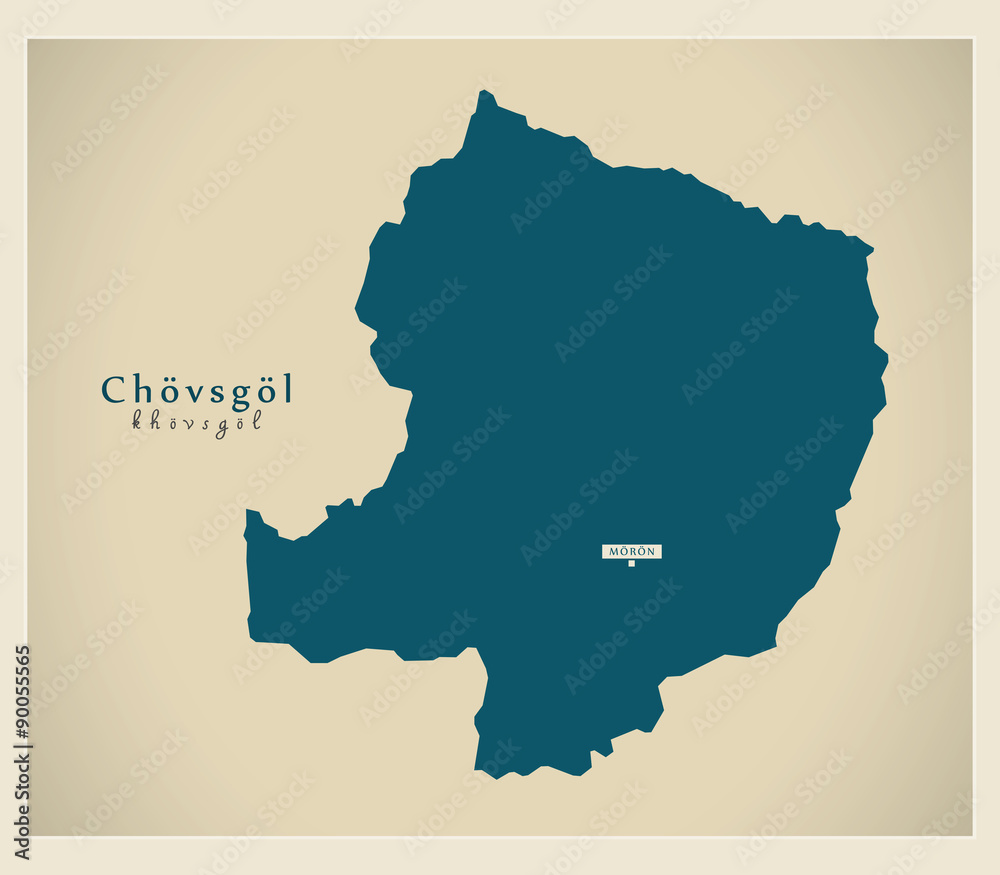 Modern Map - Chovsgol MN