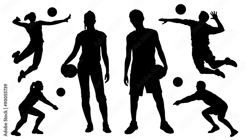 custom made wallpaper toronto digitalvoleyball silhouettes