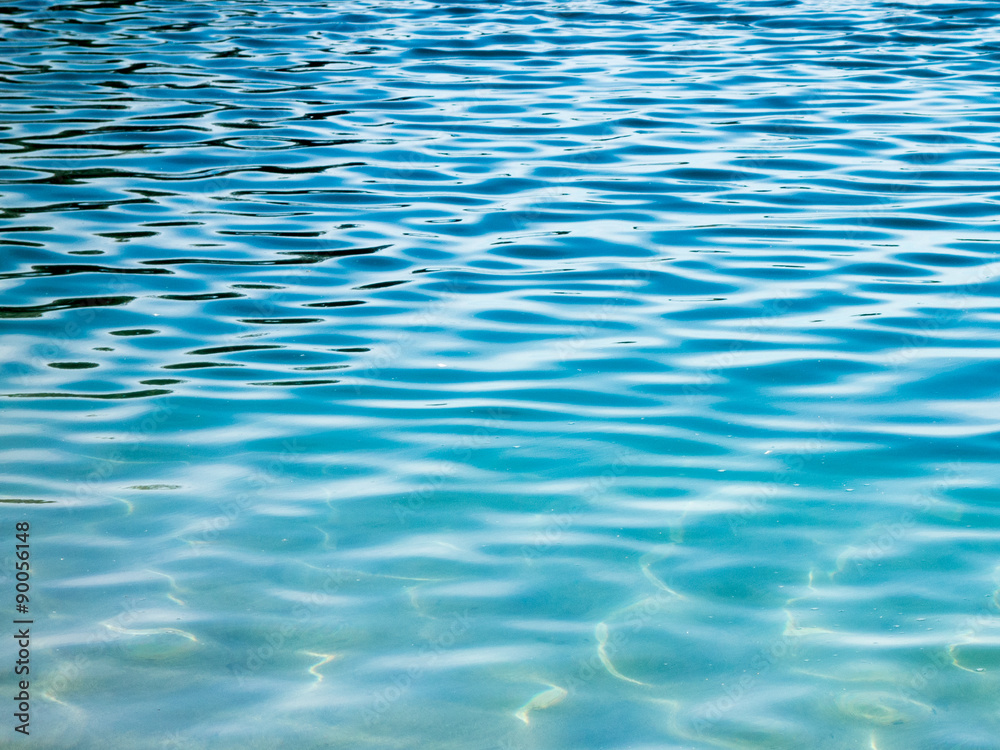 Blaue Wasseroberfläche Blaue Wasseroberfläche