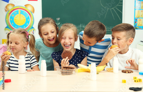 Cute children at lunch time...
