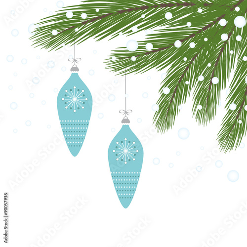 Weihnachtliche Dekoration mit Weihnachtskugeln