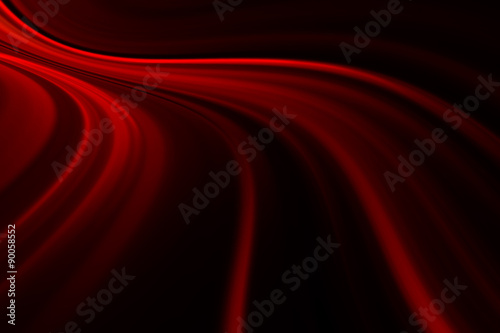 abstract background vivid red lines and curve glowing in the dark