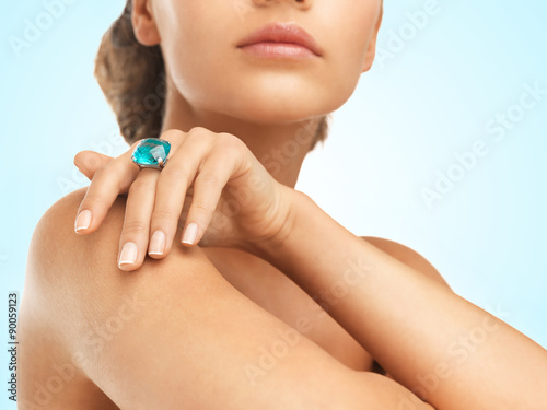 woman with cocktail ring