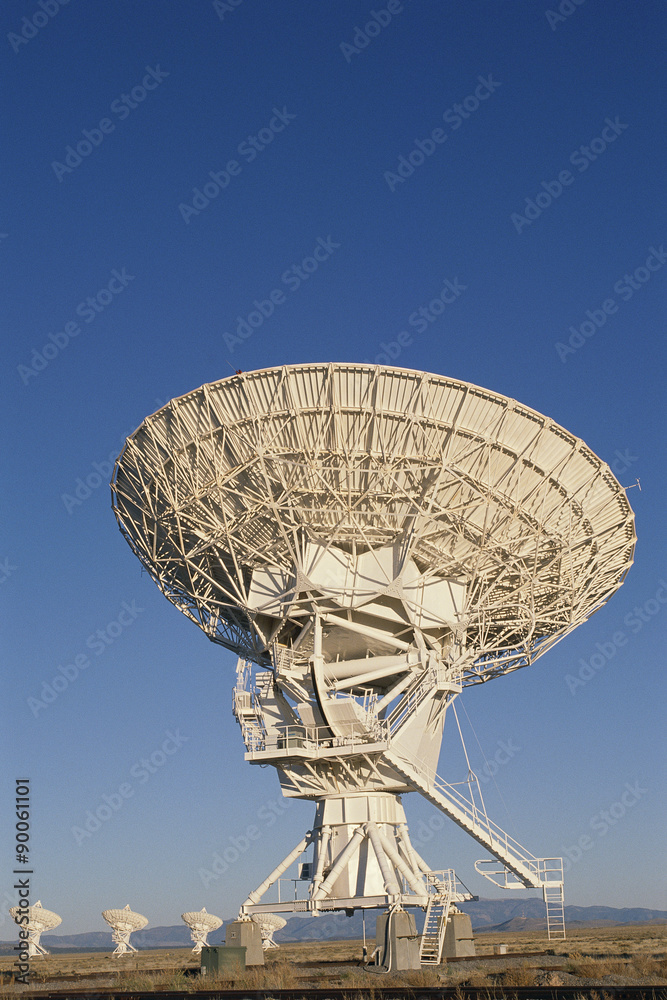 VLA Very Large Array radio telescope dish aimed up