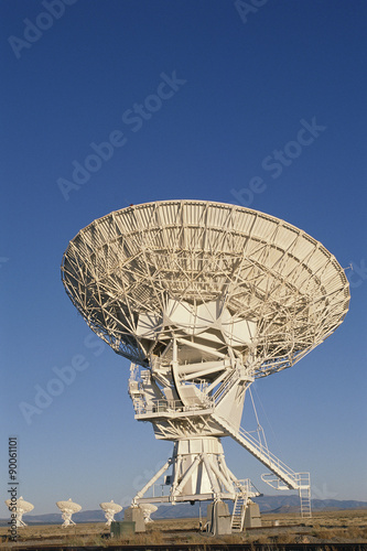 VLA Very Large Array radio telescope dish aimed up