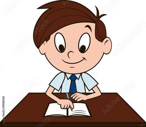 Boy at the desk