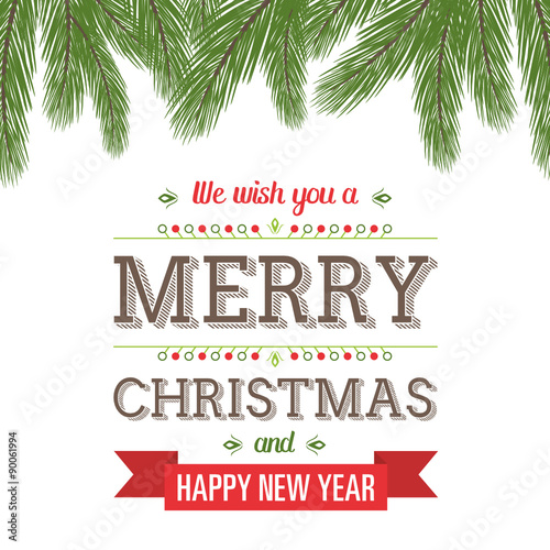 Weihnachtliche Dekoration "Merry Christmas"