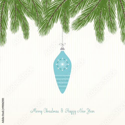 Weihnachtliche Dekoration mit Weihnachtskugeln