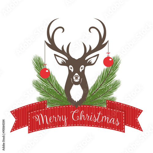 Weihnachtliche Dekoration mit Hirsch