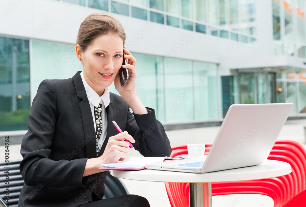 Young business woman working Young business woman working