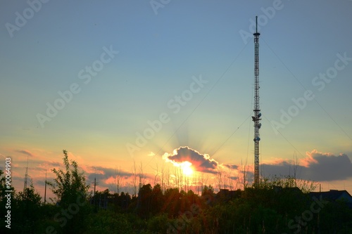 TV tower in Viesintos town Anyksciai district photo