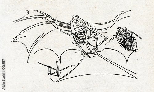 Drawing of a Flying Machine by Leonardo da Vinci