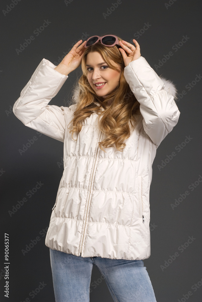 Young beautiful woman in winter clothes Young beautiful woman in winter clothes