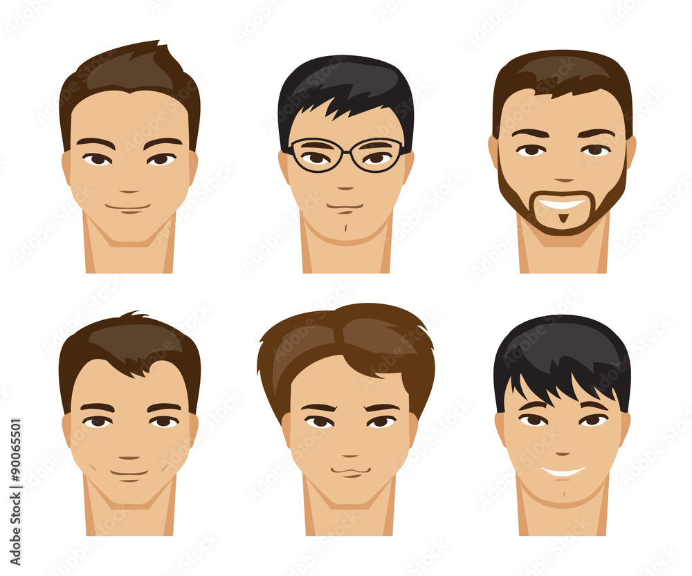 Types Hairstyles Men: Over 1,392 Royalty-Free Licensable Stock Vectors &  Vector Art | Shutterstock
