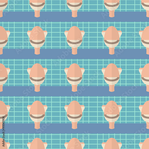 Toilet vector illustration seamless texture. 