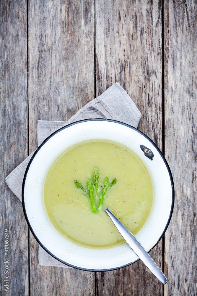 homemade cream soup with asparagus homemade cream soup with asparagus