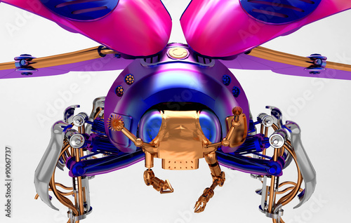 Photos Coccinella Meccanica Robot Steampunk, 3d