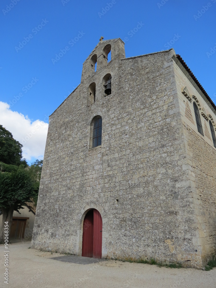 Deux-Sèvres - Saint-Généroux - Entrée principale de l'Eglise et son clocher