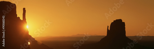 Sun setting at Monument Valley, Arizona