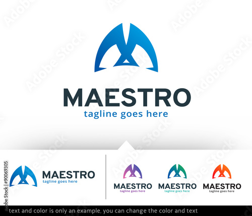 Maestro Letter M Logo Template Design Vector 