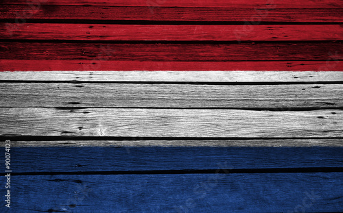 Fototapet netherlands flag wood