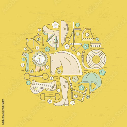 Colorful Equestrian Concept