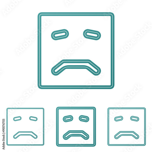 Sad icon design set