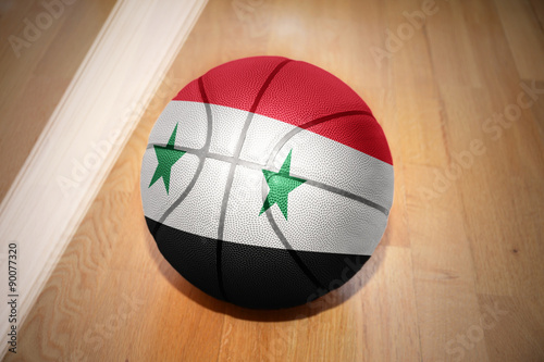 basketball ball with the national flag of syria